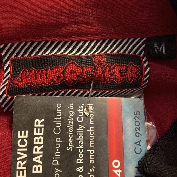 New Sheer Ruffle Long Sleeve Top Pinup Rockabilly Blouse SZ MED - Picture 5 of 6